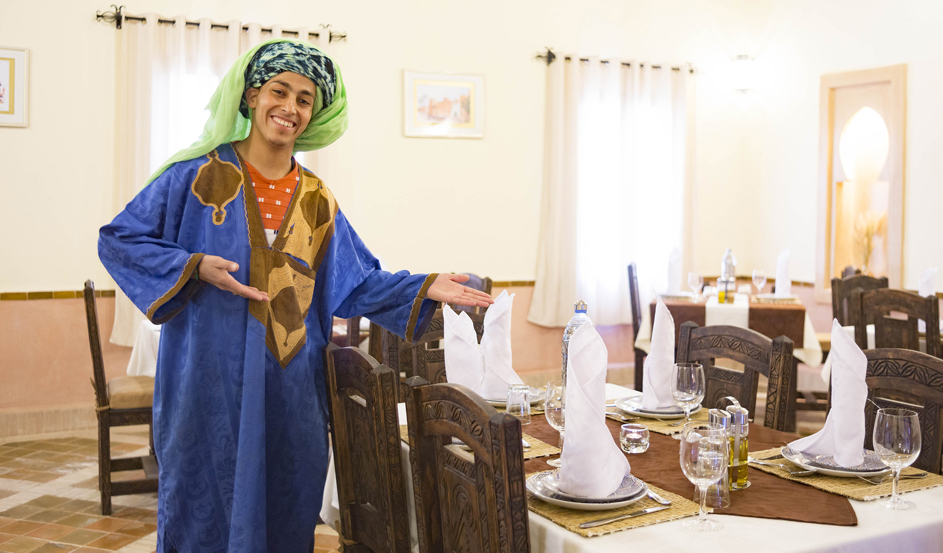 Sobre el restaurante del Riad Dar Hassan - foto Ezyê Moleda, todos los derechos reservados